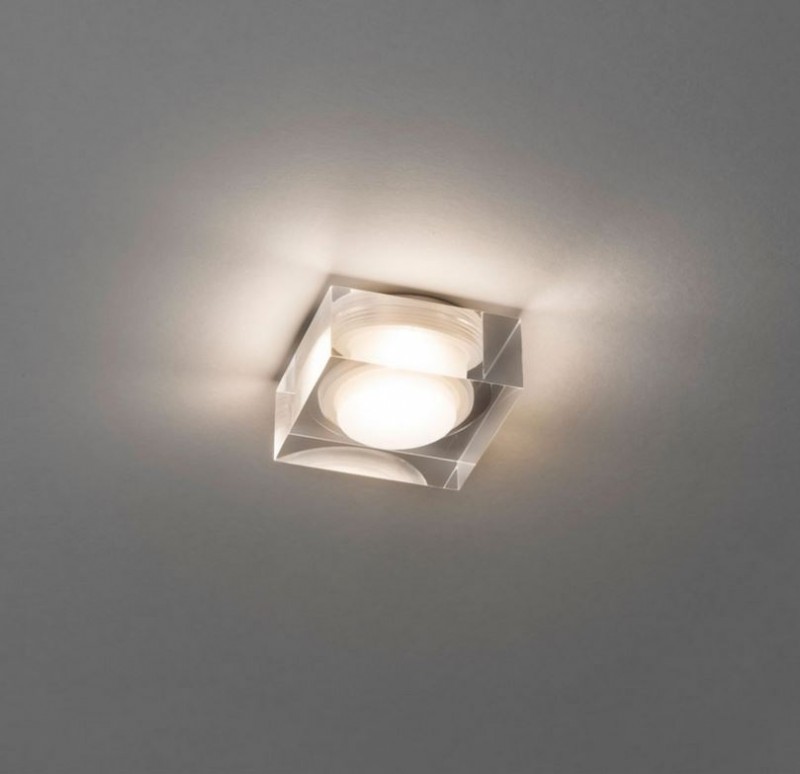 Astro Lighting Vancouver  5695 Square Bathroom Downlight, Clear Glass & Polished Chrome, 2.3w LED, IP44, Bathroom zones 2 and 3, Requires a 700mA constant current driver, NOT included. 45 x 45 x 38mm (LOW STOCK - PLEASE CALL)